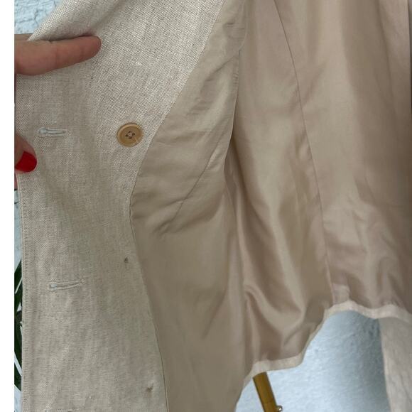 Talbots Irish Linen Blazer & Pants Set - Natural, Size 16 - Picture 6 of 17